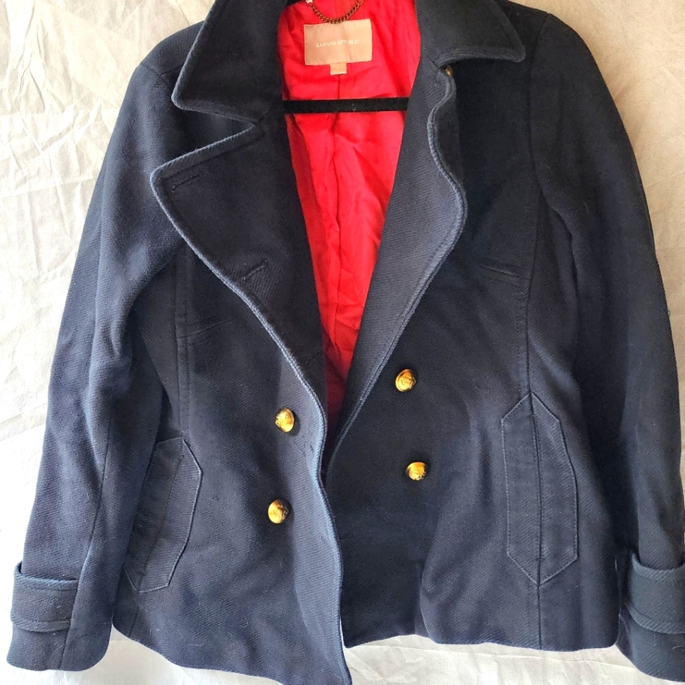 Women's Peacoat with Gold buttons